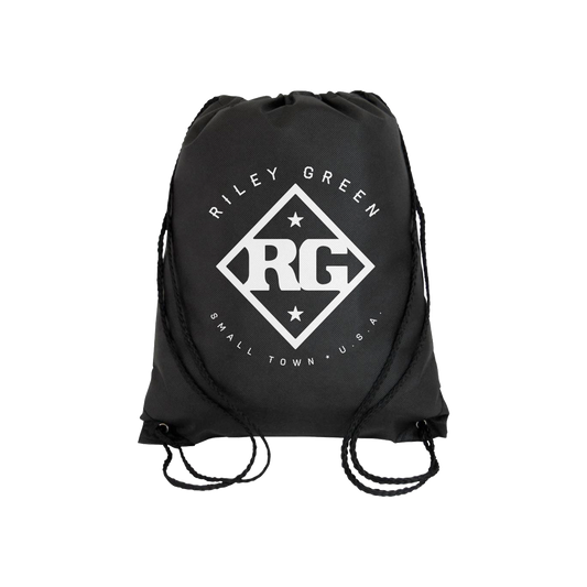 Black RG Logo Drawstring Bag