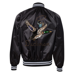 RG black and white rope bomber jacket back Riley Green