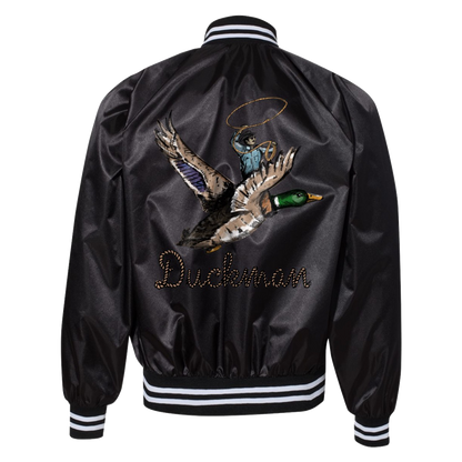 RG black and white rope bomber jacket back Riley Green